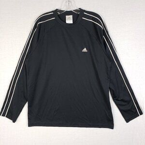 Vintage Adidas 3 Stripes Long Sleeve Shirt ClimaLite Activewear size L Y2K 2005